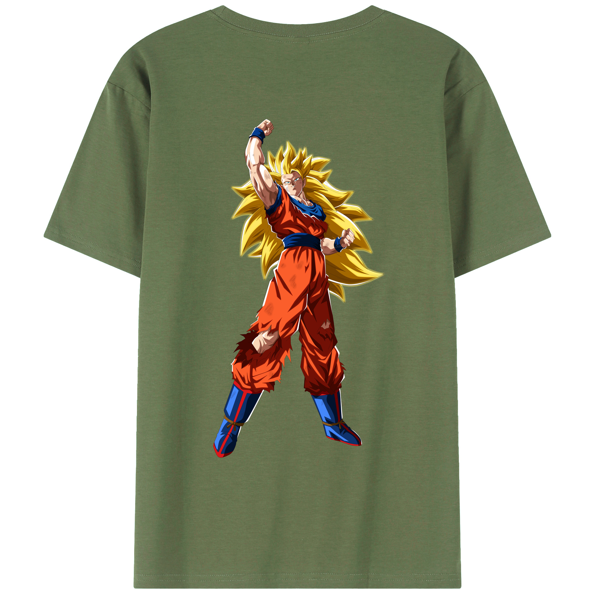 （画像用） ドラゴンボール 孫悟空（そん ごくう）Son Goku カカロット DRAGON BALL Kakarotto 綿100％ メンズ半袖Tシャツ（バックプリント） 通気性